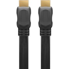 Goobay Slim HDMI 2.0 han med Ethernet 5 m Fladt Kabel 4K 60Hz Sort køb billigt online shopping tilbud