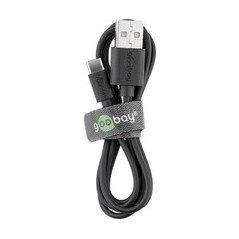 goobay USB 2.0 USB Type-C kabel 10cm Sort køb billigt online shopping tilbud