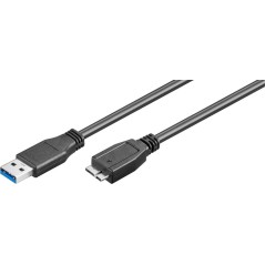 Goobay USB 3.0 - Micro-B 1M sort køb billigt online shopping tilbud