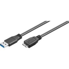 goobay USB 3.0 USB-kabel 3m Sort køb billigt online shopping tilbud