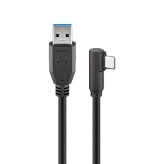 goobay USB 3.0 USB Type-C kabel 3m Sort køb billigt online shopping tilbud