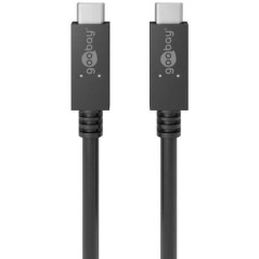 goobay USB 3.2 Gen 1 USB Type-C kabel 50cm Sort køb billigt online shopping tilbud