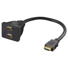 MicroConnect HDMI 19M - 2X HDMI 19F køb billigt online shopping tilbud