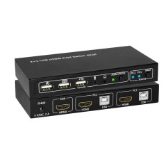 MicroConnect HDMI & USB KVM Switch 2 ports køb billigt online shopping tilbud