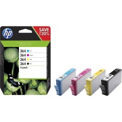 HP 364 Sort Gul Cyan Magenta Blæk N9J73AE køb billigt online shopping tilbud