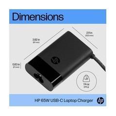 HP 65Watt Strømadapter - AC / USB-C køb billigt online shopping tilbud