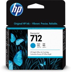 HP 712 Cyan Blæk 3ED67A køb billigt online shopping tilbud