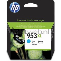 HP 953XL Cyan 1450 sider Blæk F6U16AE køb billigt online shopping tilbud