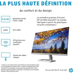 HP M27f 27 1920 x 1080 (Full HD) VGA (HD-15) HDMI 75Hz køb billigt online shopping tilbud