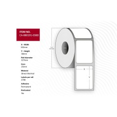 Capture Label 102x38 mm. Core 25 mm. køb billigt online shopping tilbud