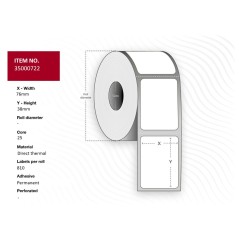 Capture Label 76x38 - Core 25. White. køb billigt online shopping tilbud