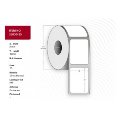 Capture Label 78x38 - Core 25. White. køb billigt online shopping tilbud