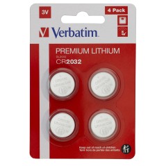 Verbatim LITHIUM BATTERY CR2032 3V 4 køb billigt online shopping tilbud