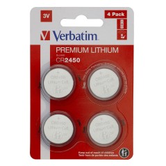 Verbatim LITHIUM BATTERY CR2450 3V 4 køb billigt online shopping tilbud