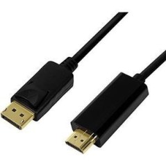 LogiLink Videokabel DisplayPort / HDMI 2m Sort køb billigt online shopping tilbud