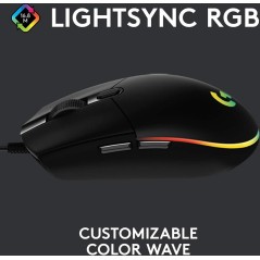 Logitech Gaming Mouse G102 LIGHTSYNC Optisk Kabling Sort køb billigt online shopping tilbud