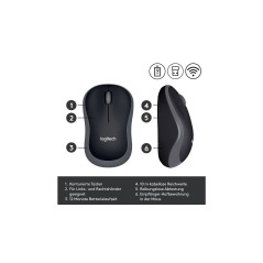 Logitech M185 Optisk Trådløs Grå køb billigt online shopping tilbud