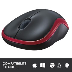 Logitech M185 Optisk Trådløs Rød køb billigt online shopping tilbud