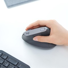 Logitech MX Vertical Optisk Trådløs Kabling Sort køb billigt online shopping tilbud