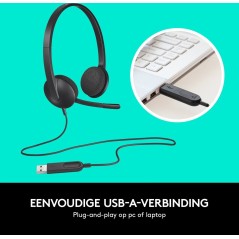 Logitech USB Headset H340 Kabling Headset køb billigt online shopping tilbud