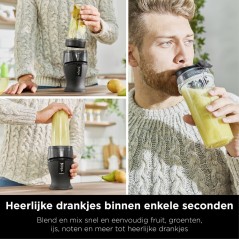 Nutri Ninja Slim QB3001EUS Blender Sort/ sølv køb billigt online shopping tilbud