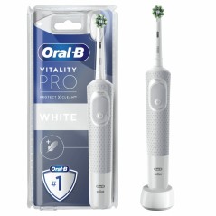 Oral-B Hvid Tandbørste Pro køb billigt online shopping tilbud