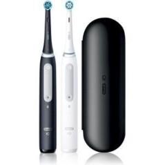 Oral-B magnetisk tandbørste iO Series 4 Duo 2 stk. mat sort/halvhvid køb billigt online shopping tilbud