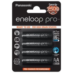 Panasonic eneloop pro AA type Batterier til generelt brug (genopladelige) 2500mAh køb billigt online shopping tilbud