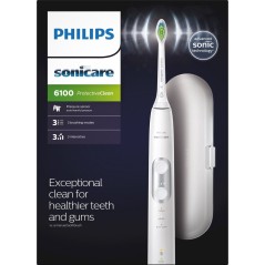 Philips Hvid/sølv Tandbørste HX6877 køb billigt online shopping tilbud