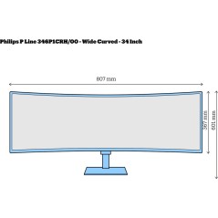 Philips P-line 346P1CRH 34 3440 x 1440 (UltraWide) HDMI DisplayPort USB-C 100Hz Dockingskærm køb billigt online shopping tilbud