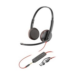 Poly Blackwire 3225 Kabling Headset Sort køb billigt online shopping tilbud