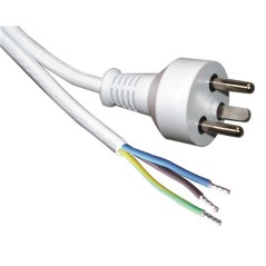 Roline Power Cable White 1 M Power køb billigt online shopping tilbud