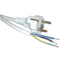 Roline Power Cable White 5 M Cee7/7 køb billigt online shopping tilbud