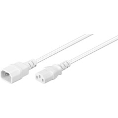 MicroConnect Power Cord C13-C14 0.5m White køb billigt online shopping tilbud