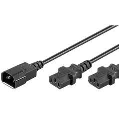 MicroConnect Power Cord C13x2 - C14 0