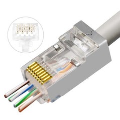 Lanview RJ45 STP plug Cat6 for køb billigt online shopping tilbud