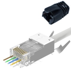 Lanview RJ45 STP plug Cat6A/Cat7 for køb billigt online shopping tilbud