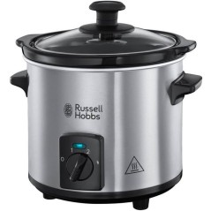 Russell Hobbs Compact Home Slow cooker 2liter Børstet rustfrit stål/sort køb billigt online shopping tilbud