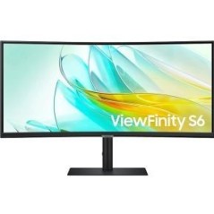 Samsung ViewFinity S6 S34C652UAU 34 3440 x 1440 (UltraWide) HDMI DisplayPort USB-C 100Hz Dockingskærm køb billigt online shopping tilbud