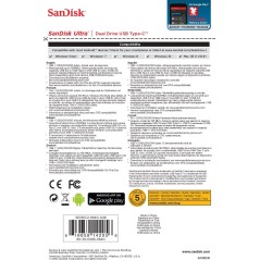 SanDisk Ultra Dual 64GB USB 3.1 / USB-C Grå køb billigt online shopping tilbud