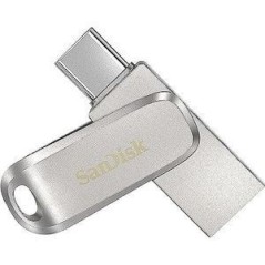 SanDisk Ultra Dual Drive Luxe 512GB USB 3.1 Gen 1 / USB-C Sølv køb billigt online shopping tilbud