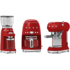 Smeg 50's Style CGF01RDEU Kaffemølle 150W Rød køb billigt online shopping tilbud