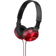 Sony MDR ZX310 Kabling Hovedtelefoner Sort Rød køb billigt online shopping tilbud