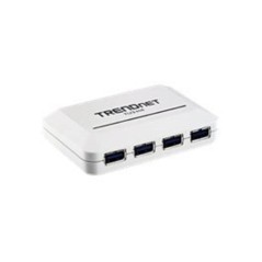 Trendnet TU3-H4 interface hub 5000 Mbit/s White køb billigt online shopping tilbud