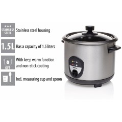 Tristar Riskoger 1.5liter Rustfrit stål køb billigt online shopping tilbud