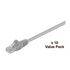 MicroConnect U/UTP CAT5e 0.5m Grey 10 Pack køb billigt online shopping tilbud