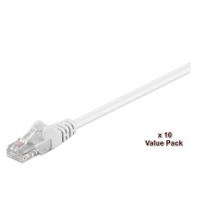 MicroConnect U/UTP CAT5e 0.5m White10 Pack køb billigt online shopping tilbud