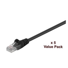 MicroConnect U/UTP CAT5e 15M Black 5 Pack køb billigt online shopping tilbud