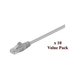 MicroConnect U/UTP CAT5e 5M Grey 10 Pack køb billigt online shopping tilbud