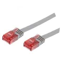 MicroConnect U/UTP CAT6 0.25M Grey Flat køb billigt online shopping tilbud